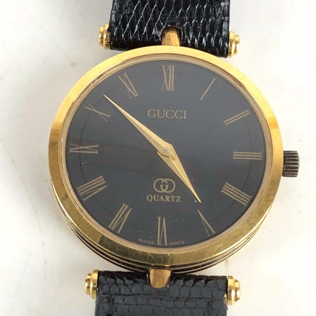 GUCCI グッチ 腕時計 ヴィンテージ 黒金 レディース ブランド