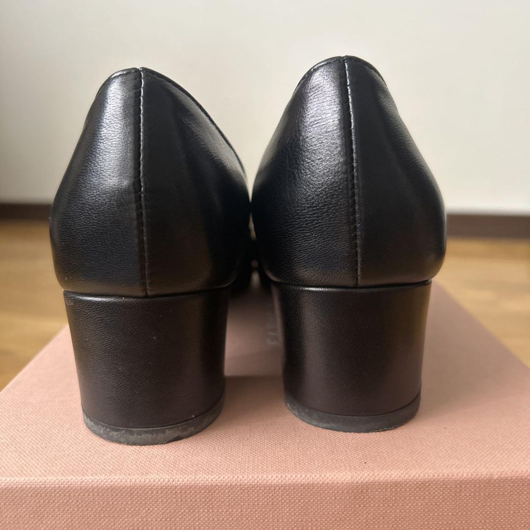 FABIO RUSCONI ブラックパンプス
