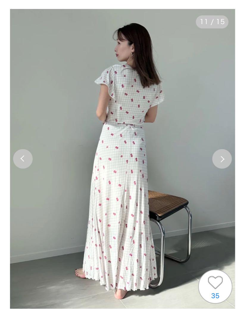 スナイデルホーム　チェリーカシュクールワンピース
