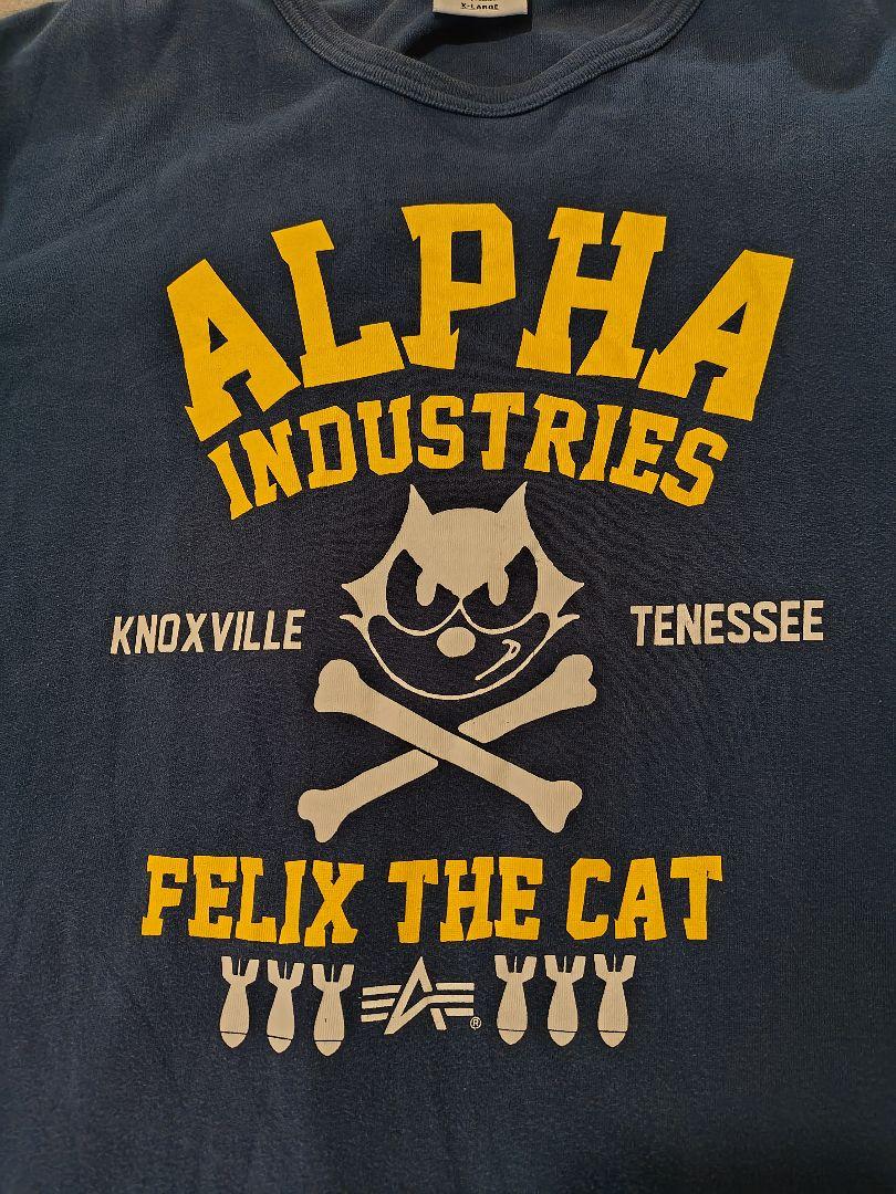 送料込★ALPHA INDUSTRIES★ Tシャツ Roll-Up Tシャツ ALPHA INDUSTRIES】ロゴ Tシャツ ブラック グレー 2枚セット