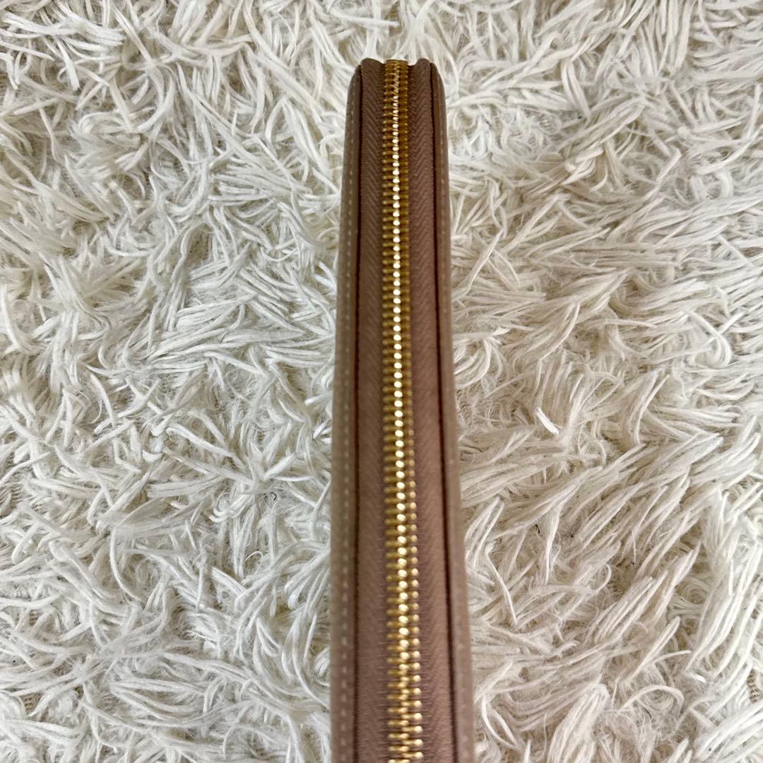 ボナベンチュラ ラウンドファスナー 長財布 ブラウンシボ革