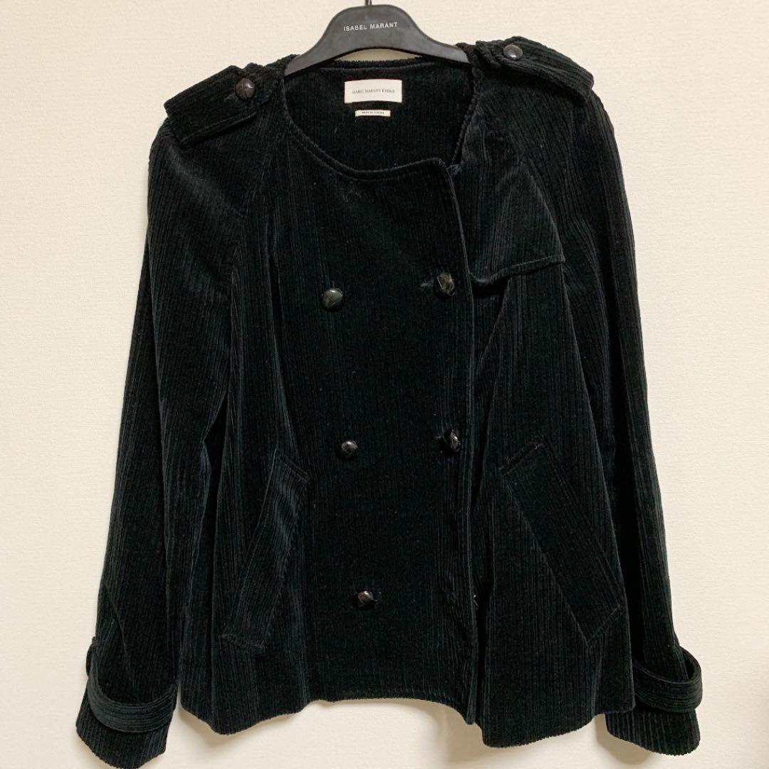 超人気新品 MARANT ISABEL イザベルマラン ジャケット ブラック 購入・価格比較 ジャケットコート イザベルマラン ミリタリージャケット