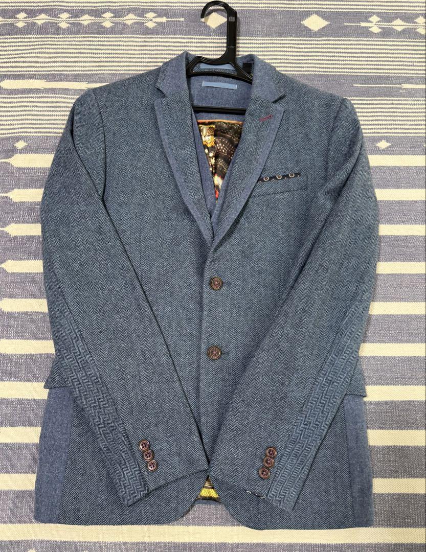 美品 TED BAKER 2ピース ジャケット＋ベスト セット ウール混 M相当