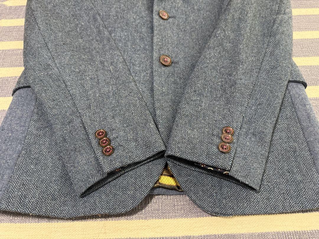 美品 TED BAKER 2ピース ジャケット＋ベスト セット ウール混 M相当