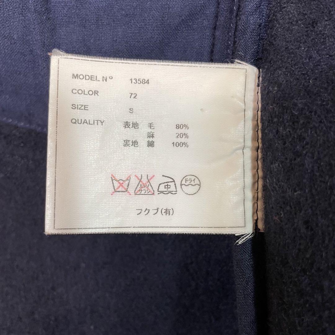 ヤエカ ウールリネン ダッフルコート ネイビー sizeS - メルカリ