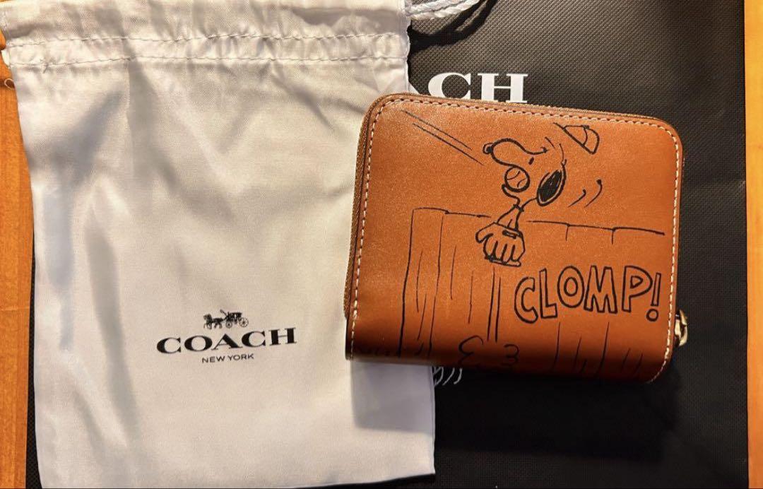 PEANUTS × COACH スヌーピー コーチ コラボ 2つ折り財布