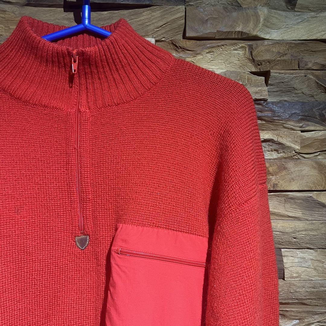 【名作・レア】80s Patagonia アルピニストセーター ハーフジップ 赤