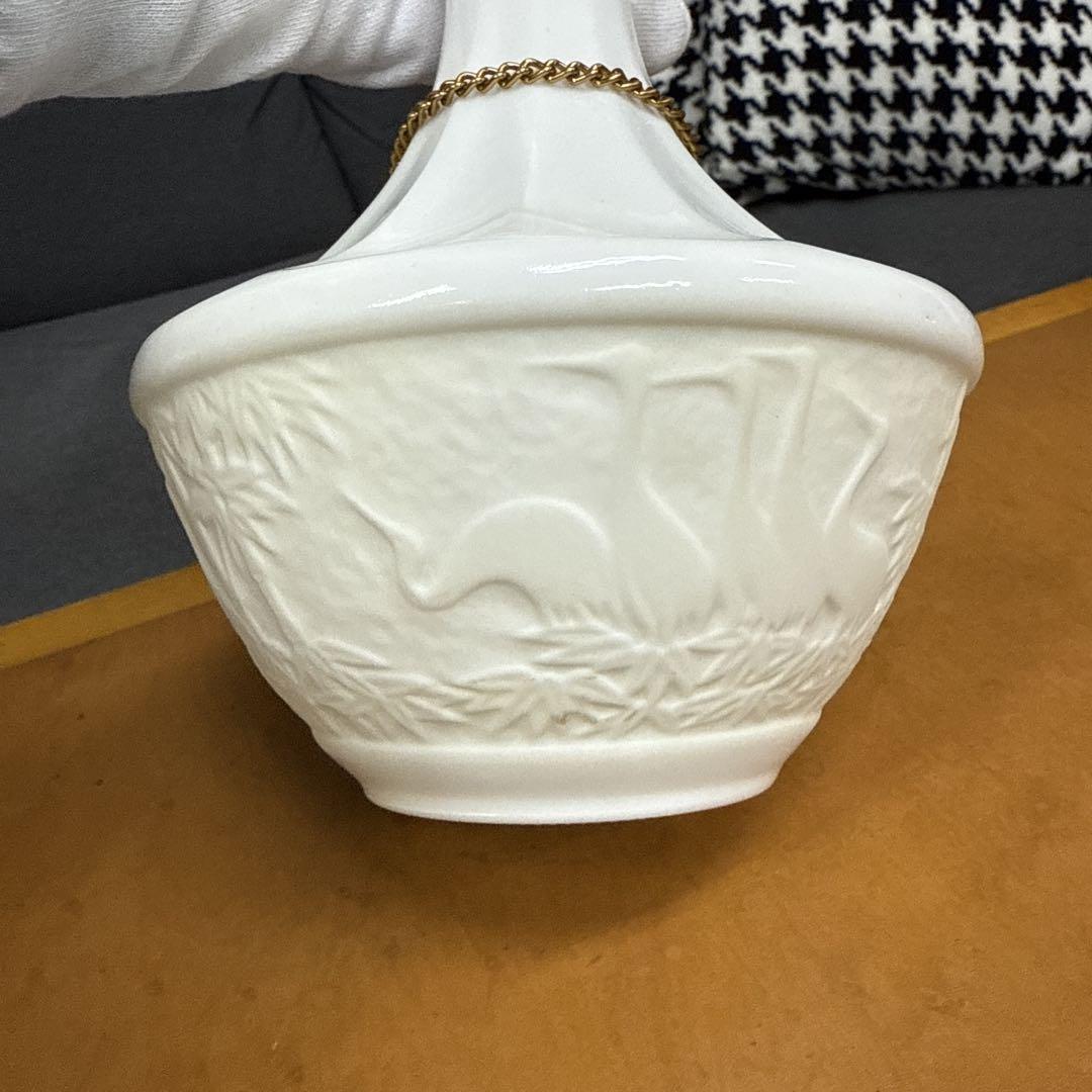 陶器製ウイスキーボトル　鶴