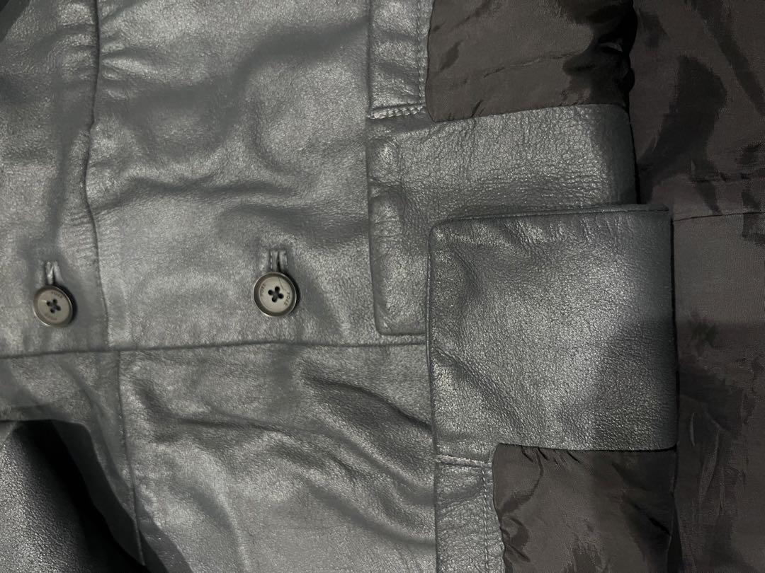 25SS YOKE レザーシャツジャケット チャコールネイビー　最終値下げ