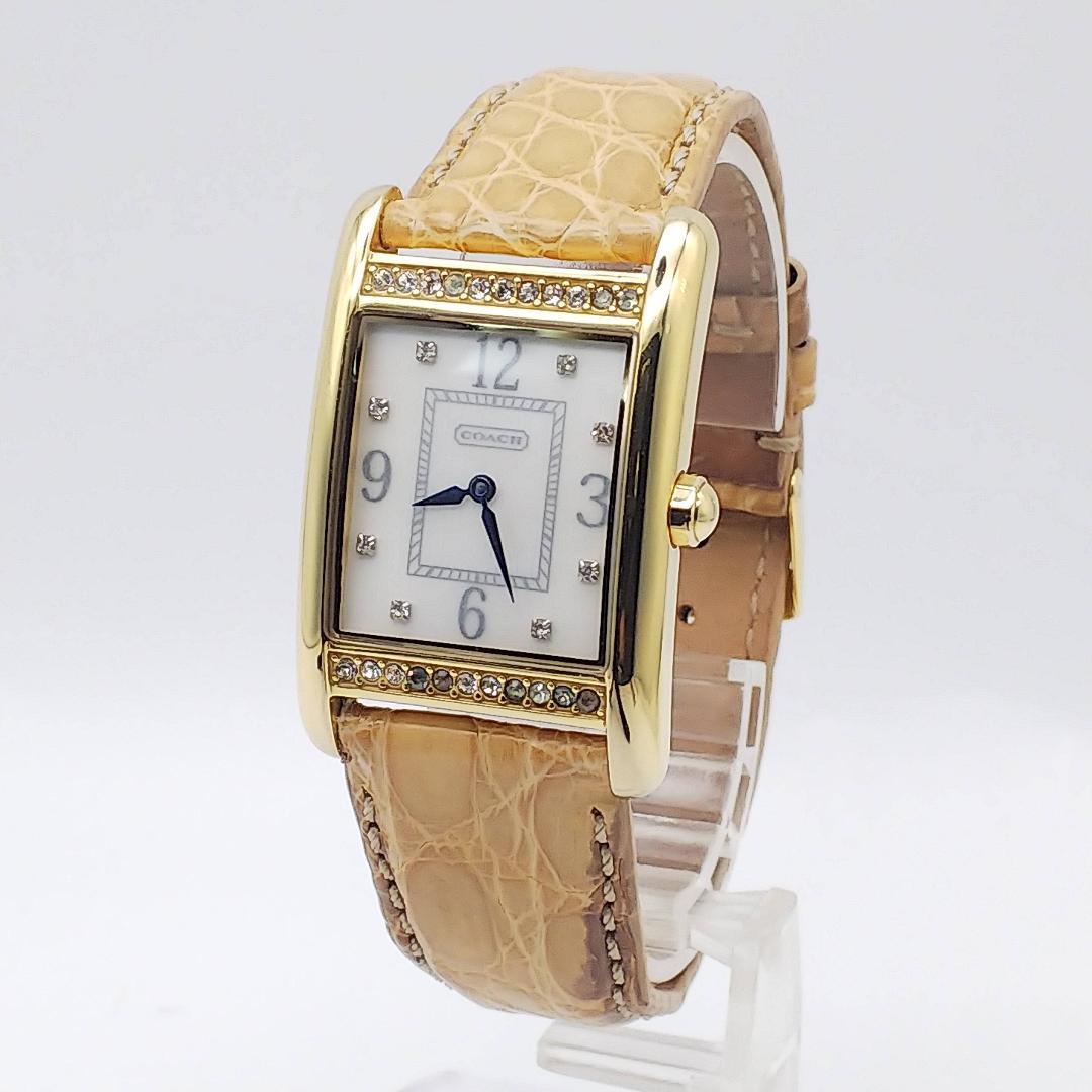 コーチ レディース 腕時計 クォーツ 新品電池交換済 COACH WATCH 純正ベルト付 オールステンレス 3気圧防水 デイト