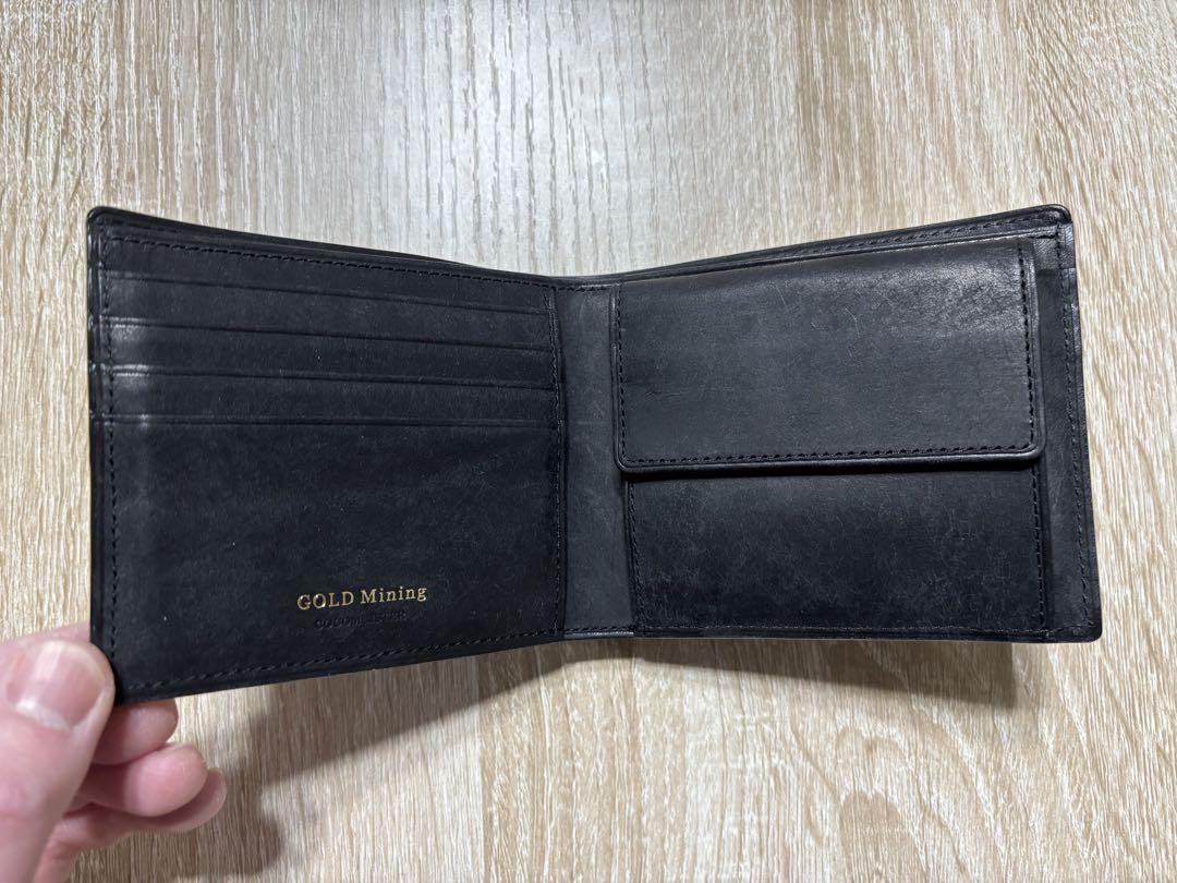 ココマイスター GOLD Mining 二つ折り財布 黒