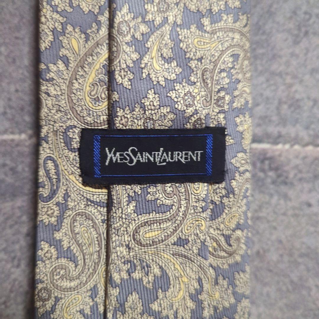 Yves Saint Laurent イヴサンローラン ペイズリー柄 ネクタイ