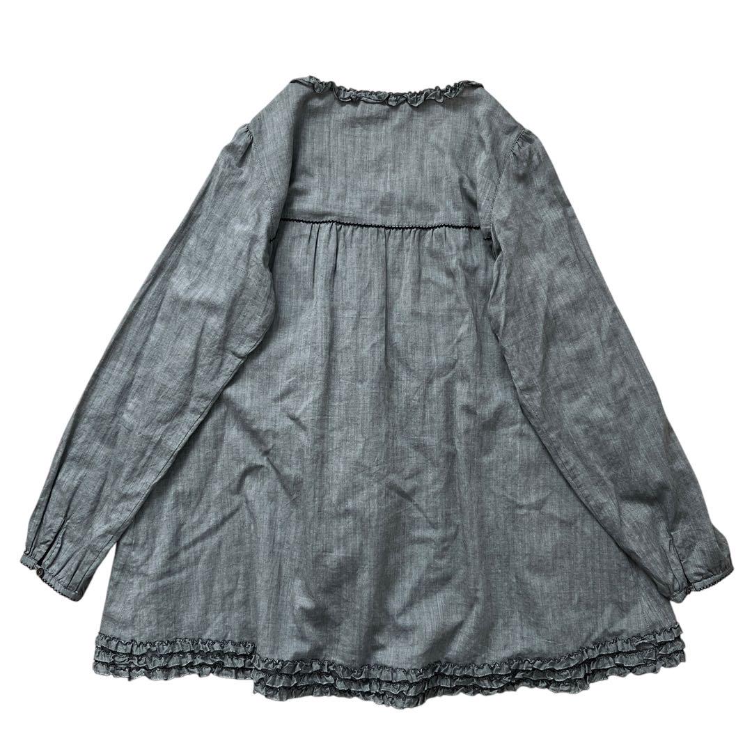PINK HOUSE　ピンクハウス　モチーフ　ピコフリル　チュニック　　薄い黒