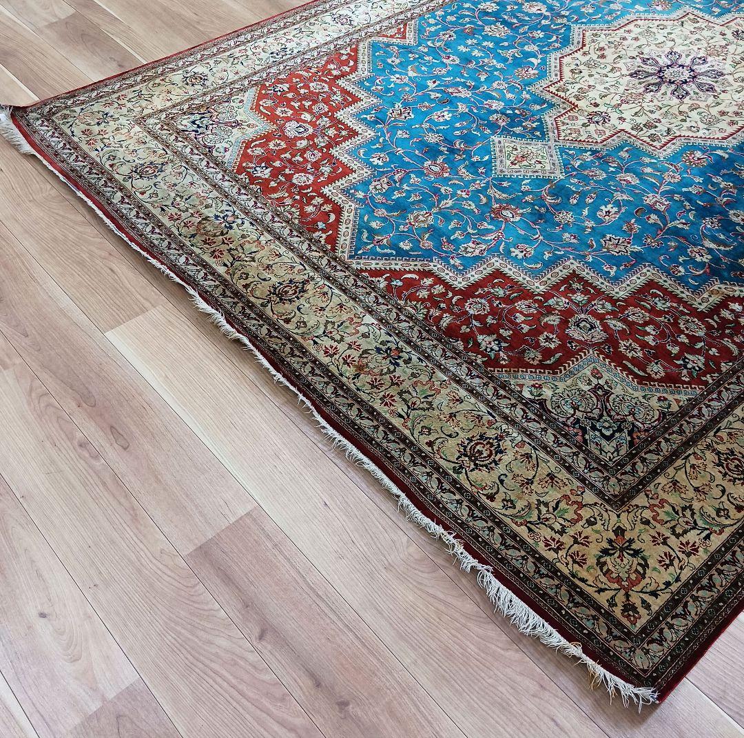 Y3004 高級ペルシャ絨毯 クム産 シルク100% 手織81万ノット 大判3m Y3004 高級ペルシャ絨毯 クム産 シルク100% 手織81万ノット 大判3m