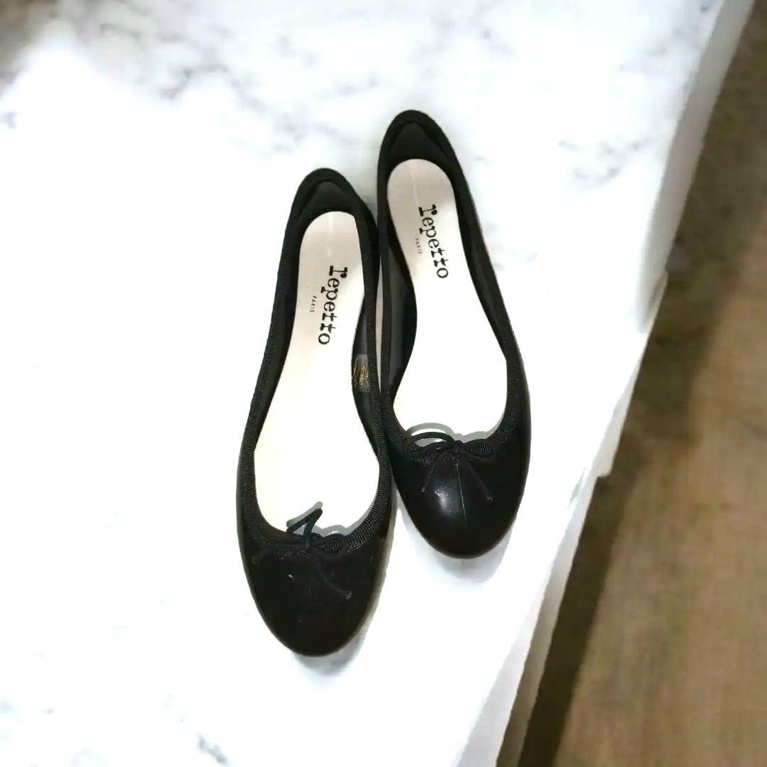 repetto レペット エナメルパンプス バレエシューズ Noir 訳有り レペット repetto ブラック エナメルパンプス バレエ