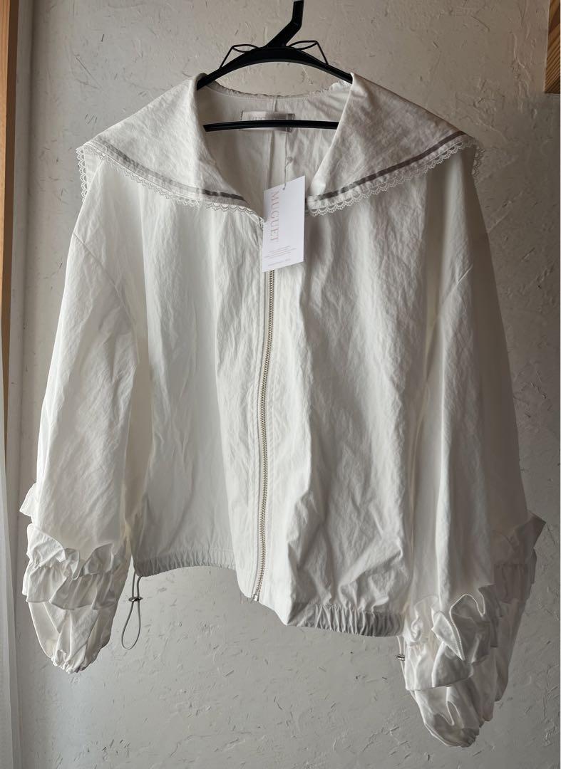 muguet frill sailor collar blouson WHITE ジャケット・アウター