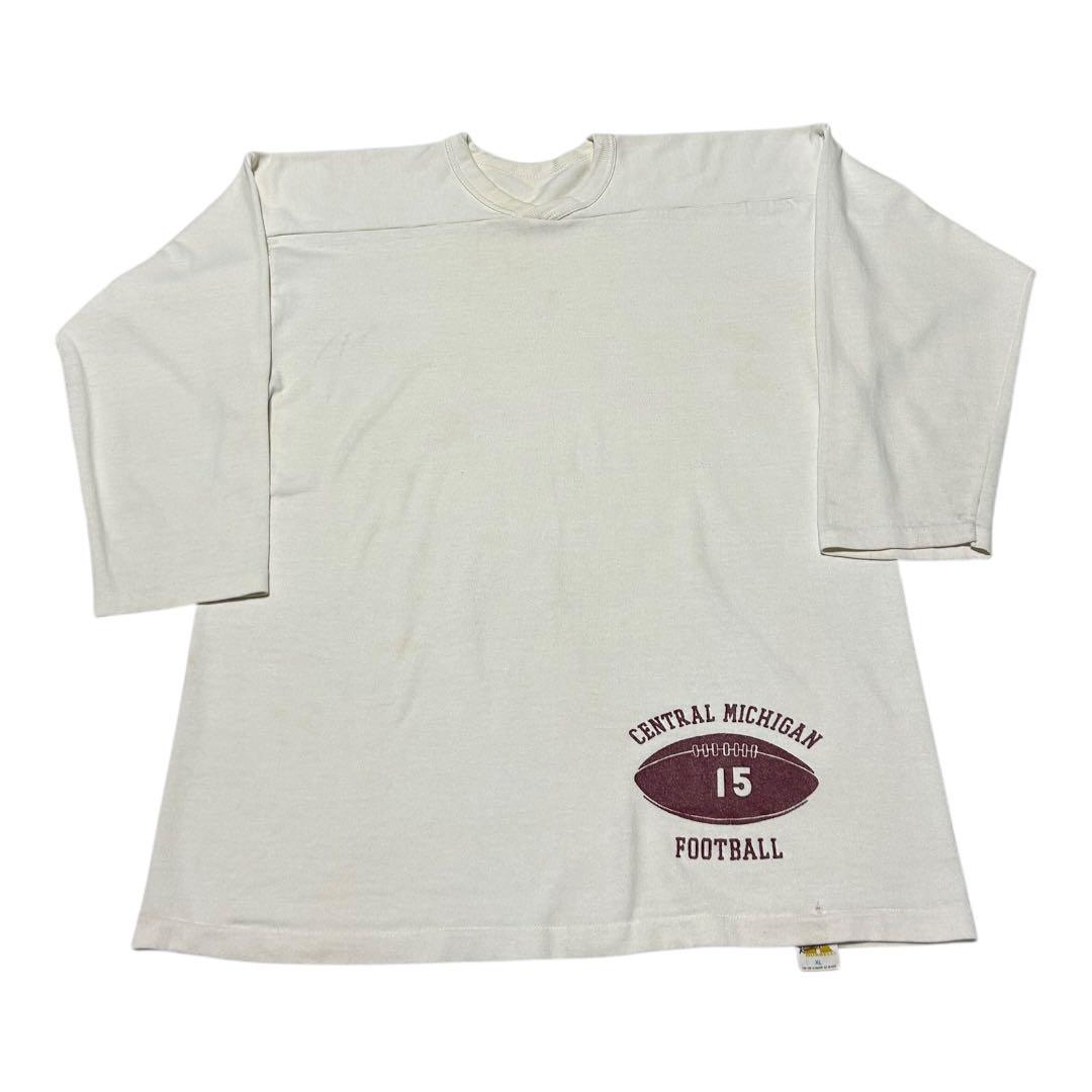 70s RUSSELL ATHLETIC フットボールTシャツ 金タグ XL表記