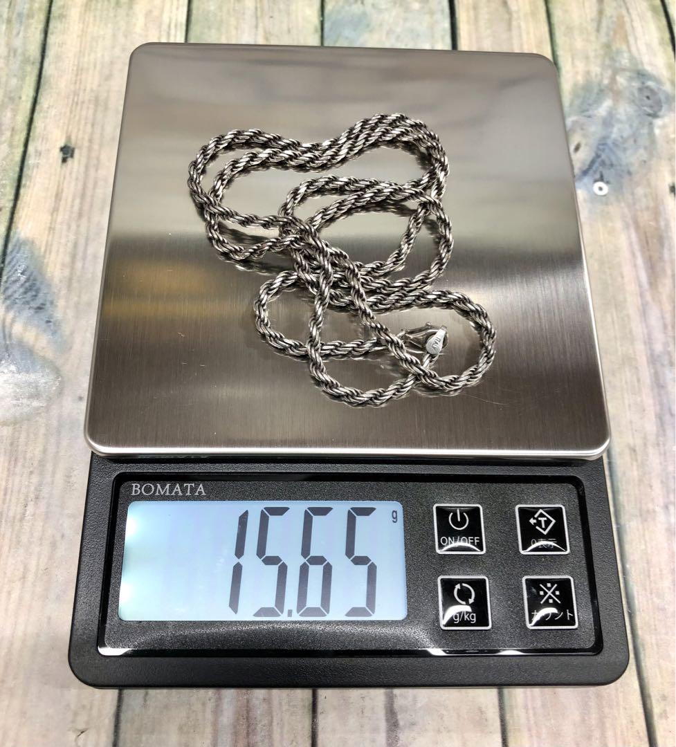 シルバー925 ロープチェーン ネックレス 60cm 3mm　5479