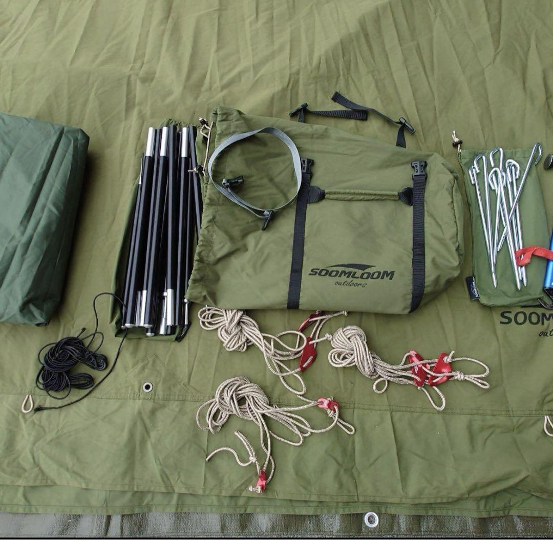 Soomloom スームルーム テント 軍幕 ハンマー・椅子付属