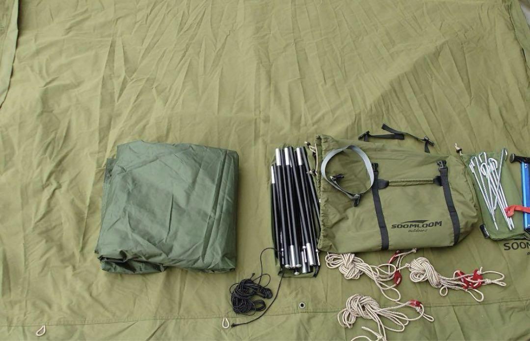 Soomloom スームルーム テント 軍幕 ハンマー・椅子付属