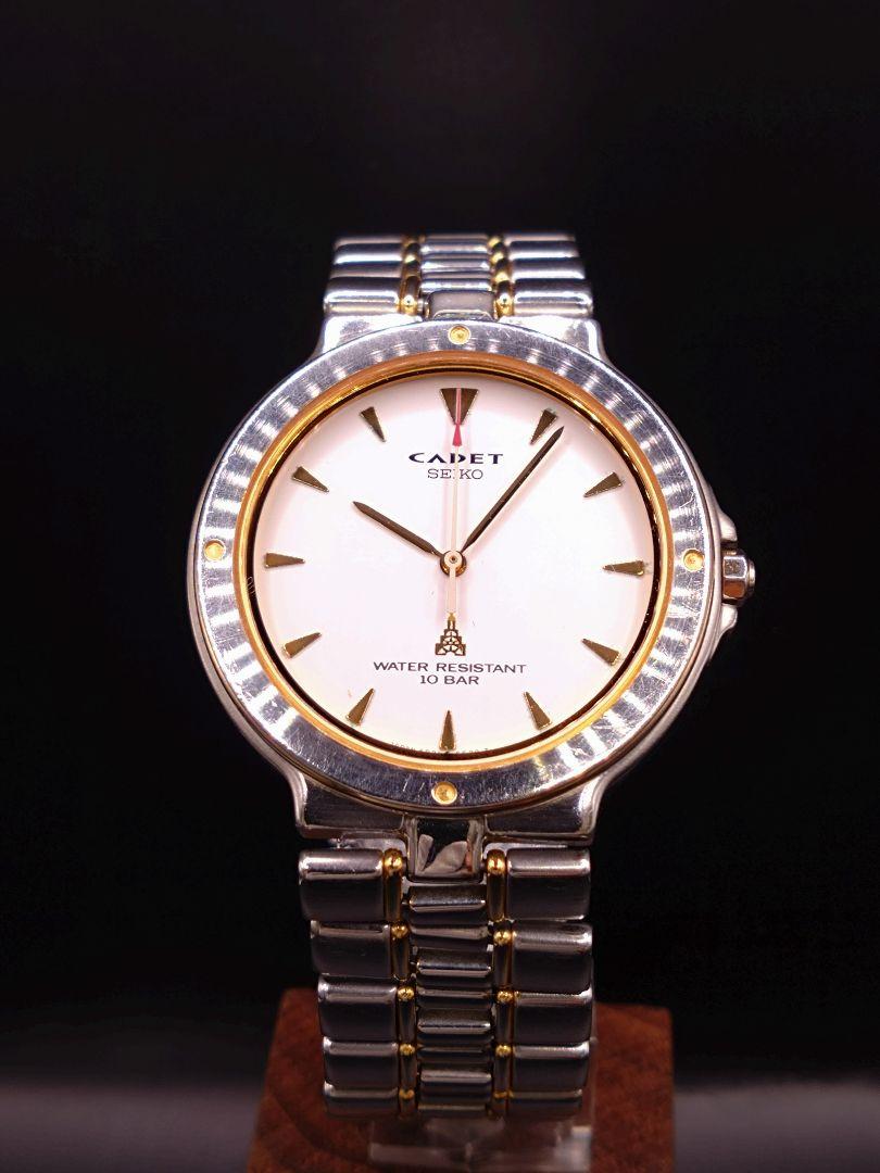 美品！SEIKO CADET 5P31-6C50 電池パッキン交換済　純正ベルト