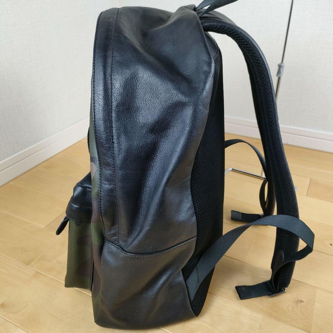 COACH コーチ リュック 迷彩 カモ柄 PVC 本革 ワッペン 状態良好♪
