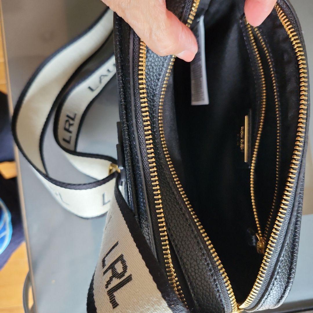 LRL ブラックレザー ショルダーバッグ