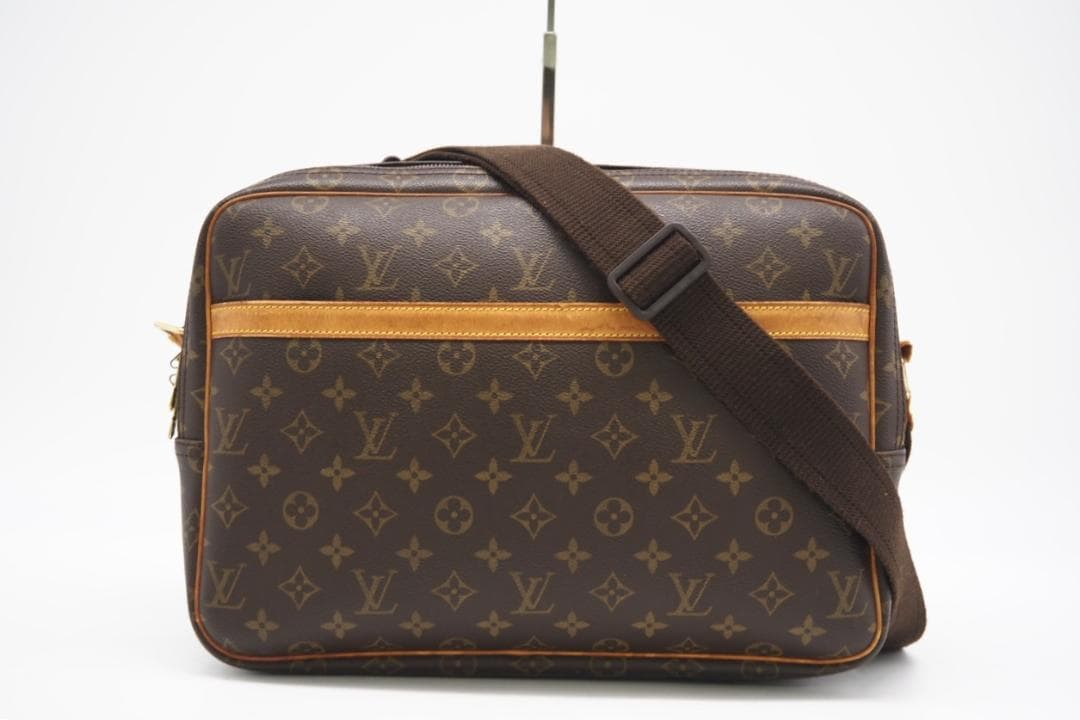 LOUIS VUITTON ショルダーバッグ モノグラム リポーター ブラウン