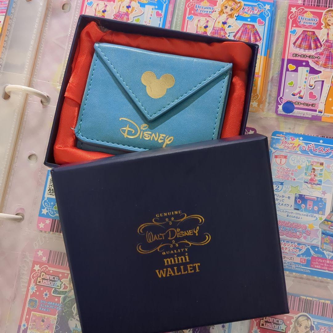 Disney ミニ財布 青 ミッキーマウス