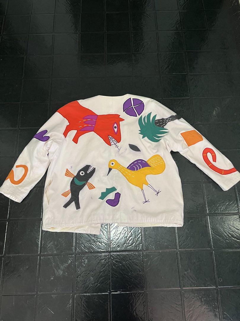 80s vintage 古着 デザインジャケット 半纏 ブルゾン