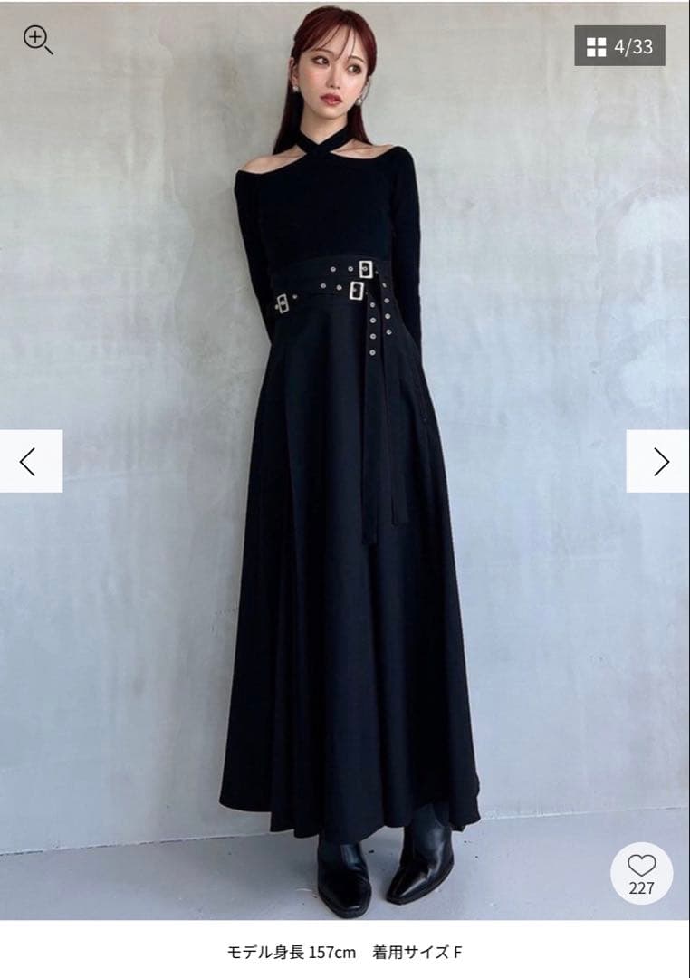 RESEXXY ランダムベルトフレアワンピース RESEXXY ランダムベルトフレアワンピース