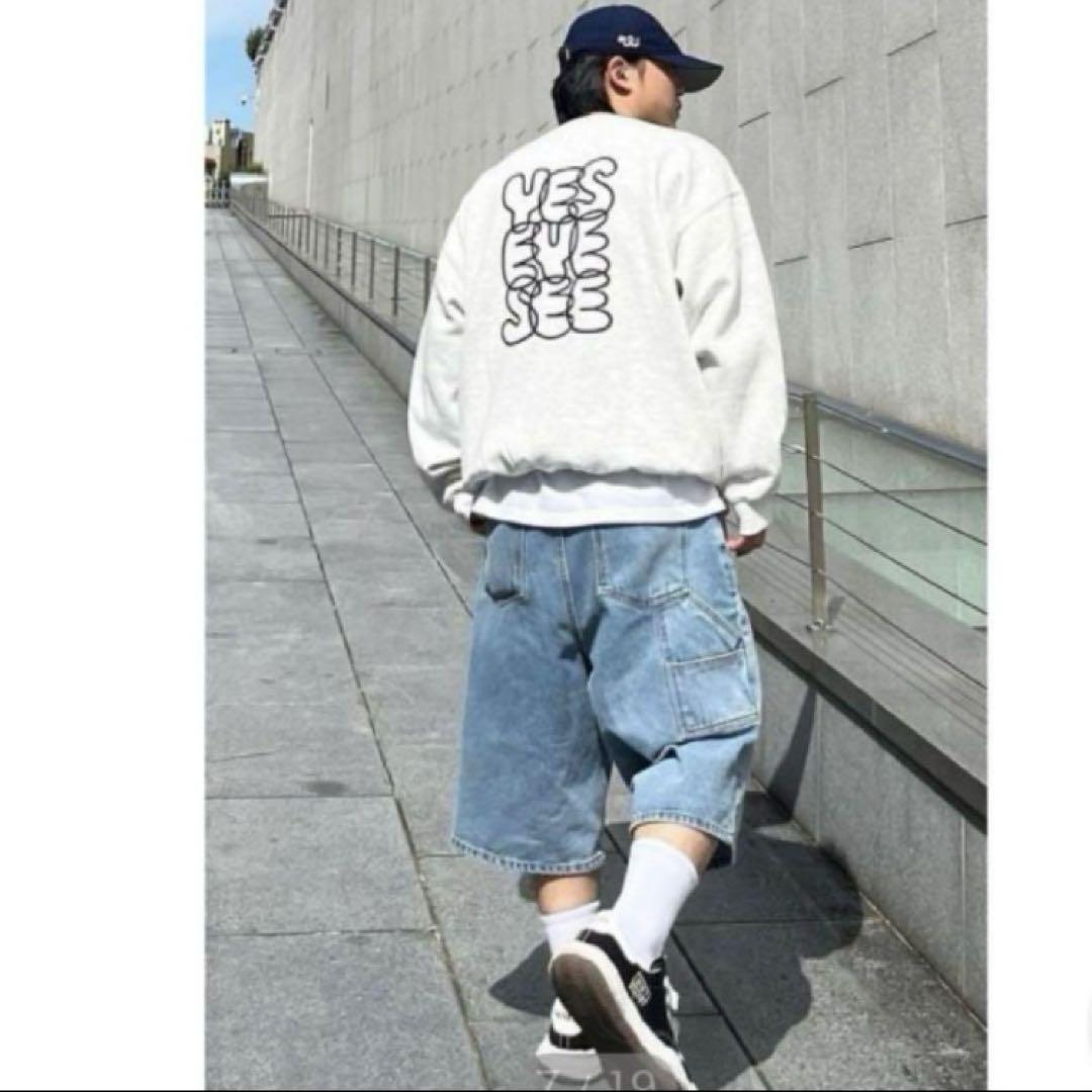 YESEYESEE スウェット　Lサイズ　ライトグレー　現地売り切れ　オマケ付き