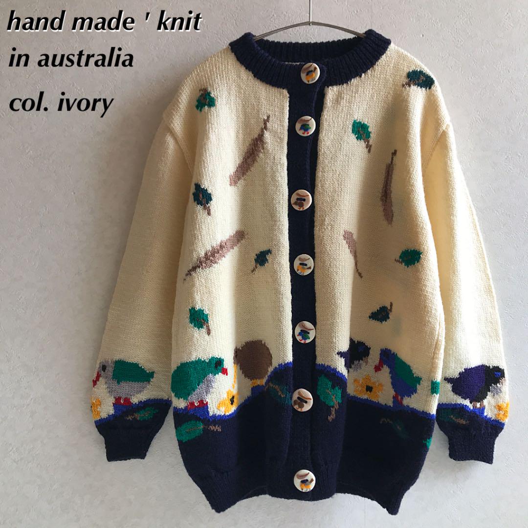 オレンジ系,L人気新品 hand made ' knit 美品カーディガン『稀少 国鳥 純正新作 【美品】カーディガン カーディガン/ボレロ