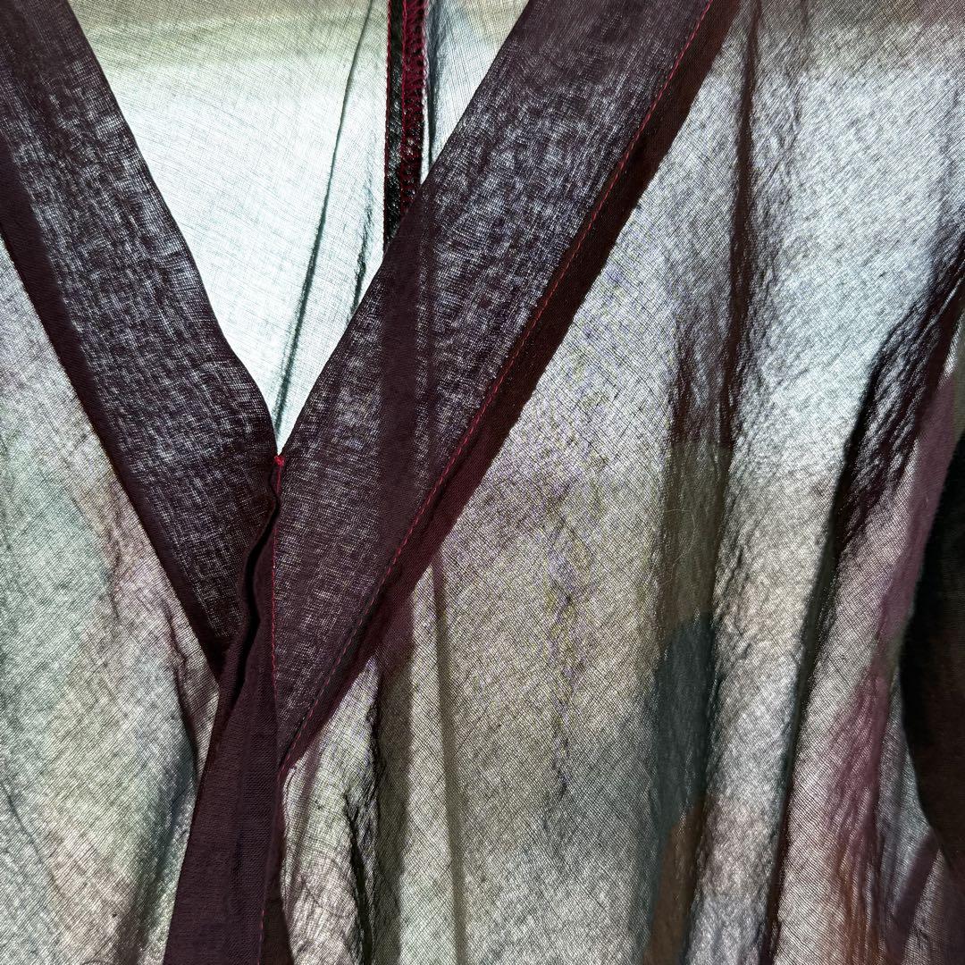 Sheer designed pullover long blouse
