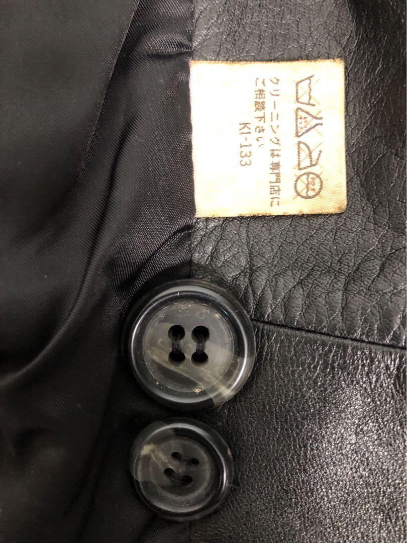専用　unknown ビンテージ 本革製 レザートレンチコート 黒