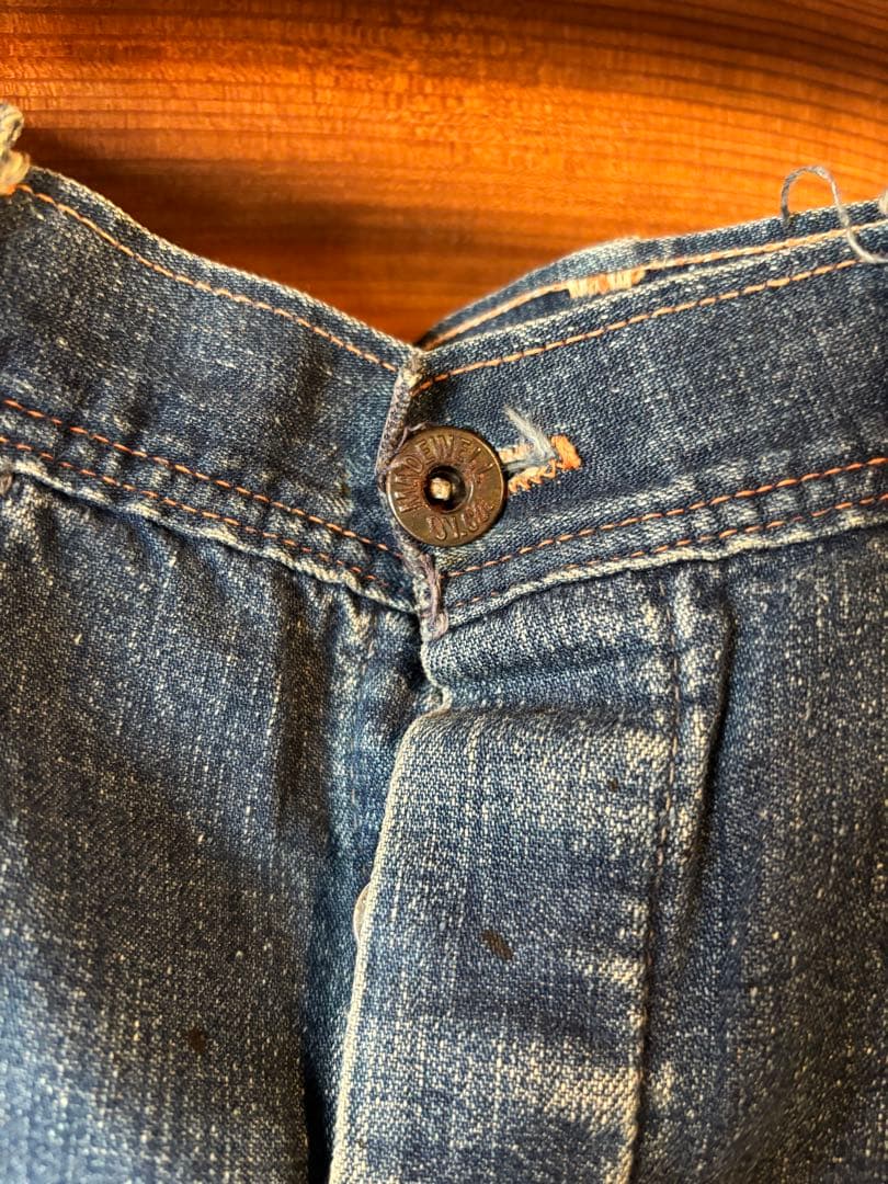 40‘s 大戦モデル MADEWELL デニムベイカー ドーナツボタン 40‘s 大戦モデル MADEWELL デニムベイカー ドーナツボタン