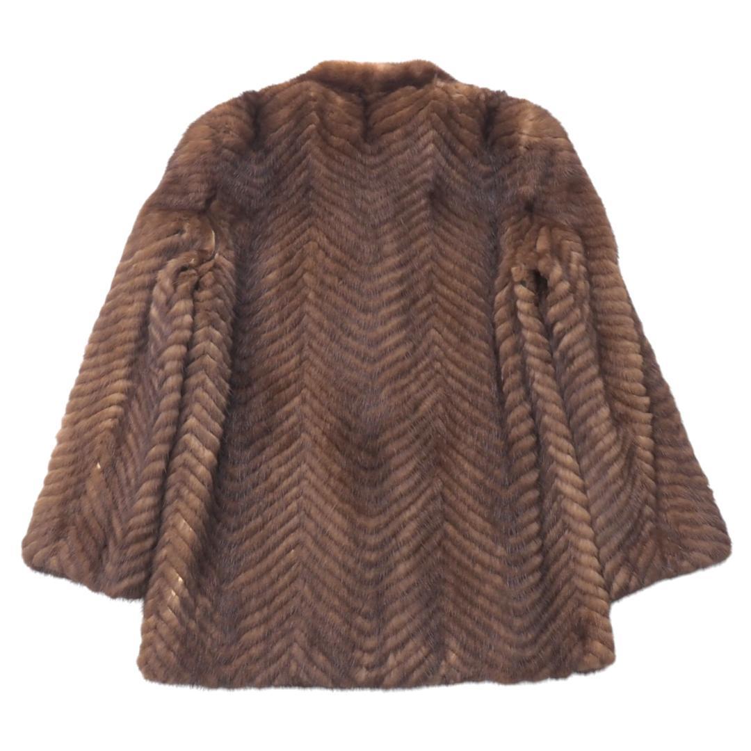 FUR FLASH ムーンバット ミンク ファーコート ブラウン系 サイズ9 FUR FLASH ムーンバット ミンク ファーコート ブラウン系 サイズ
