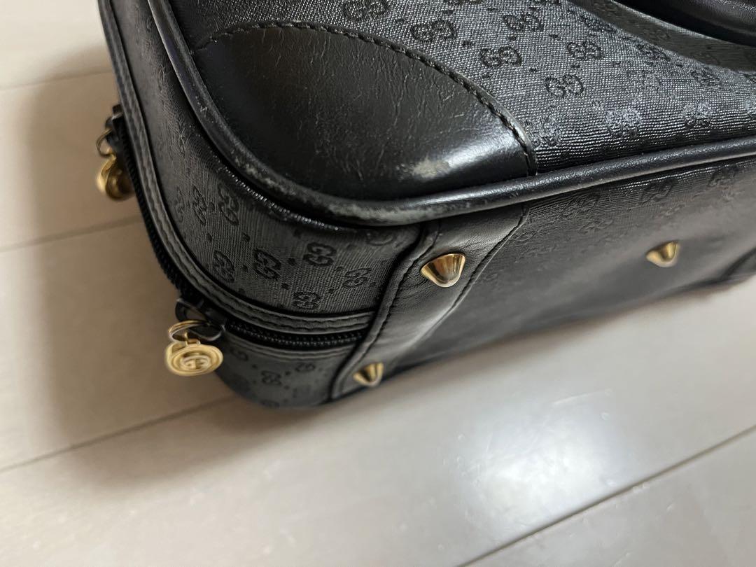 Gucci ブラック レザー ハンドバッグ