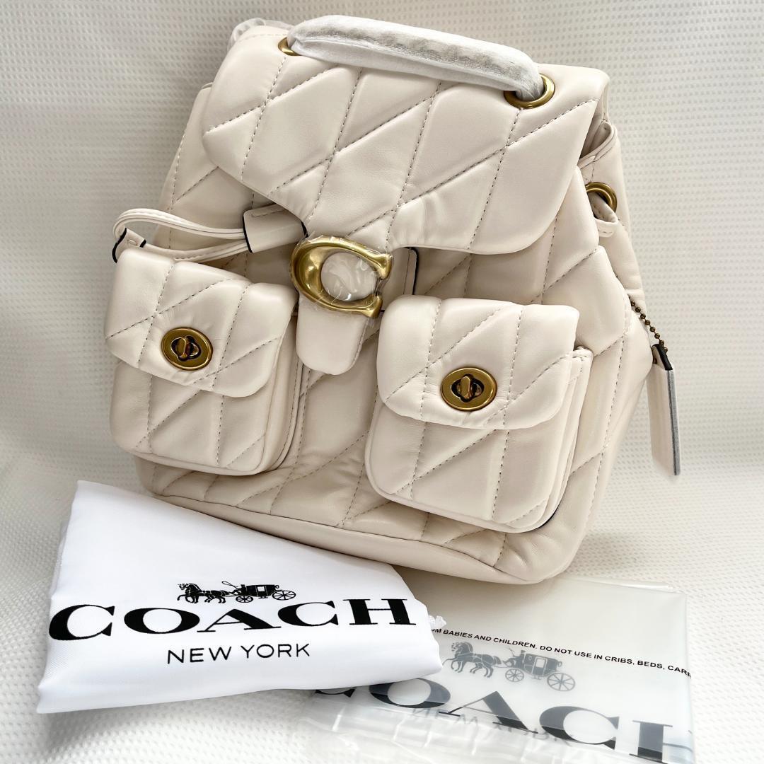 新品 未使用 COACH ホワイト CU076 ダビーバックパック