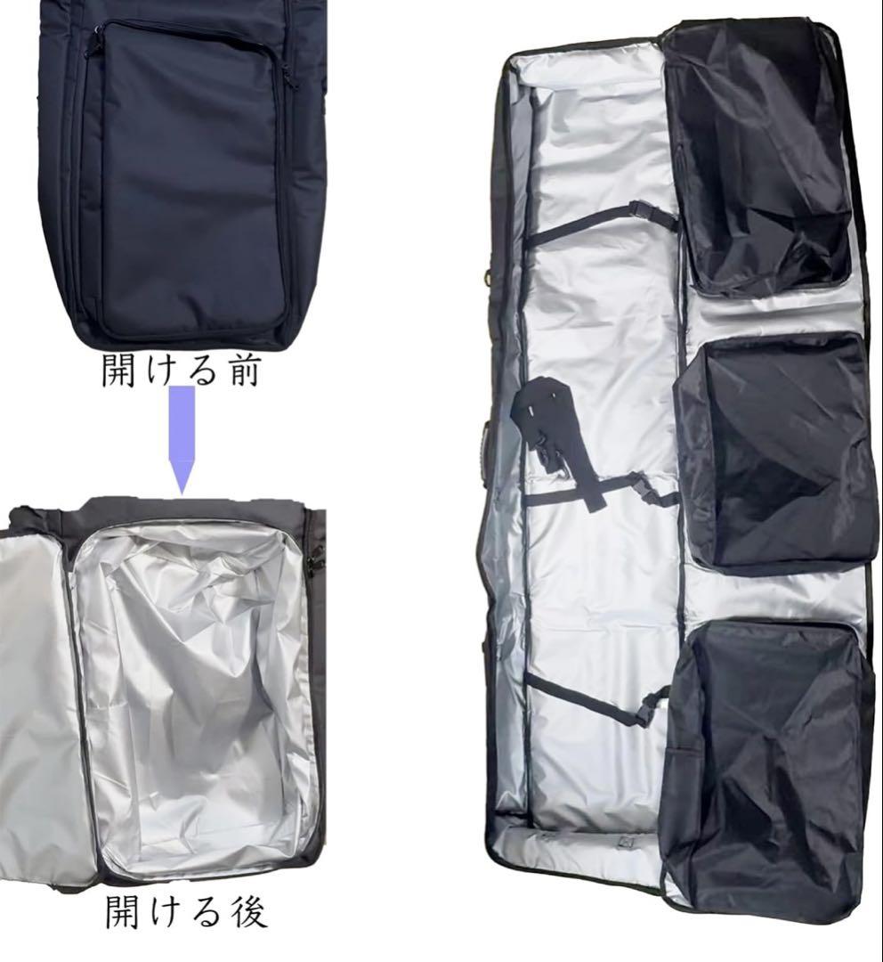 スノーボードバッグ 飛行機旅行用 フルパッド入りスキーバッグ 防水 スノボ