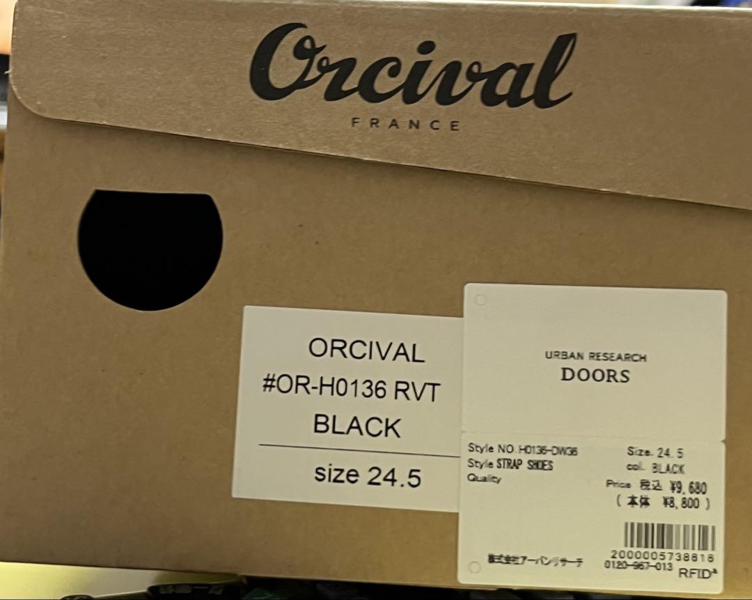 ORCIVAL ストラップシューズ　ブラック 24.5㎝