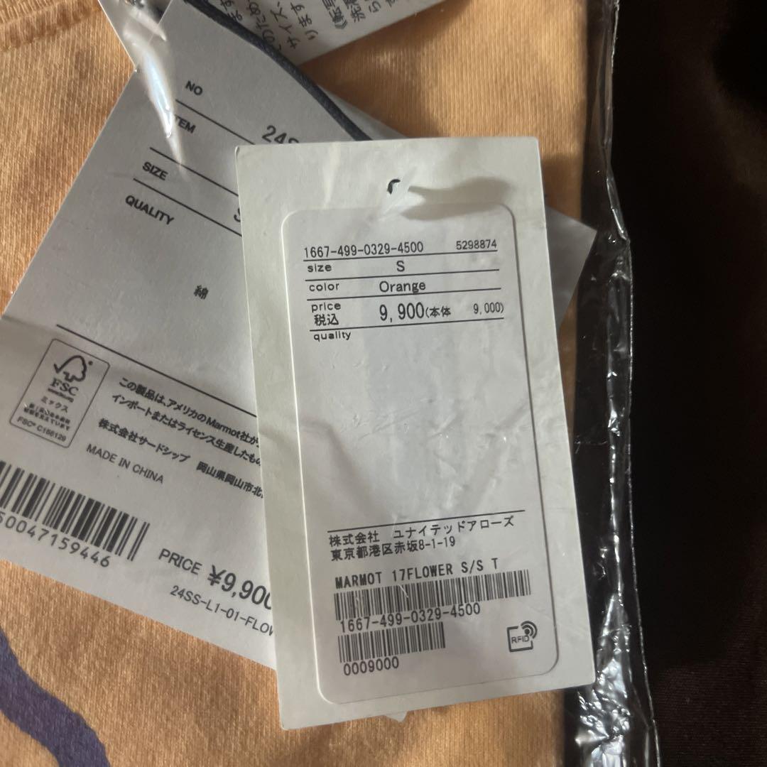 新品未使用袋付き＜MARMOT CAPITAL＞FLOWER プリント Tシャツ