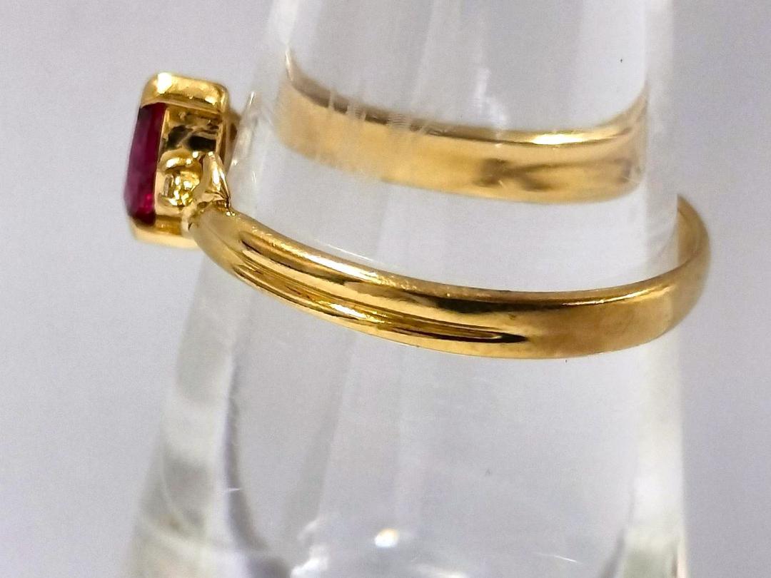 ジュエリーマキ　K18　ガーネット リング　約10.5号　アクセサリー　現状品