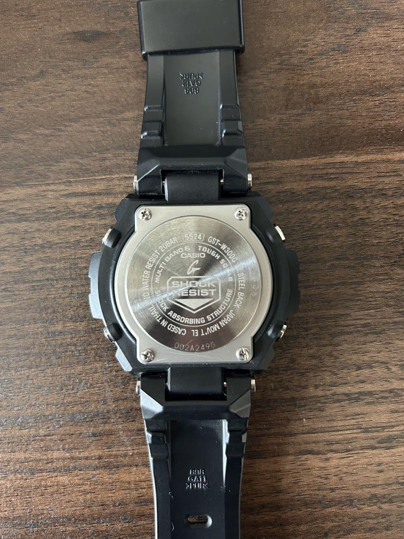 G-SHOCK GST-W300G ブラック/ゴールド