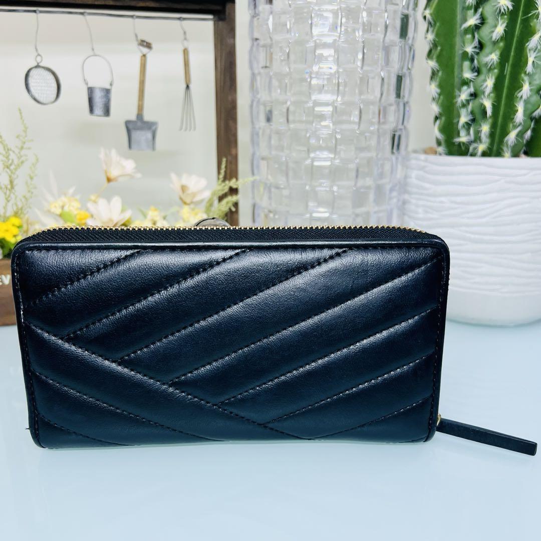 TORY BURCH♡トリーバーチ　長財布　ダブルT ラウンドジップ　黒　レザー TORY BURCH♡トリーバーチ 長財布 ダブルT ラウンドジップ 黒