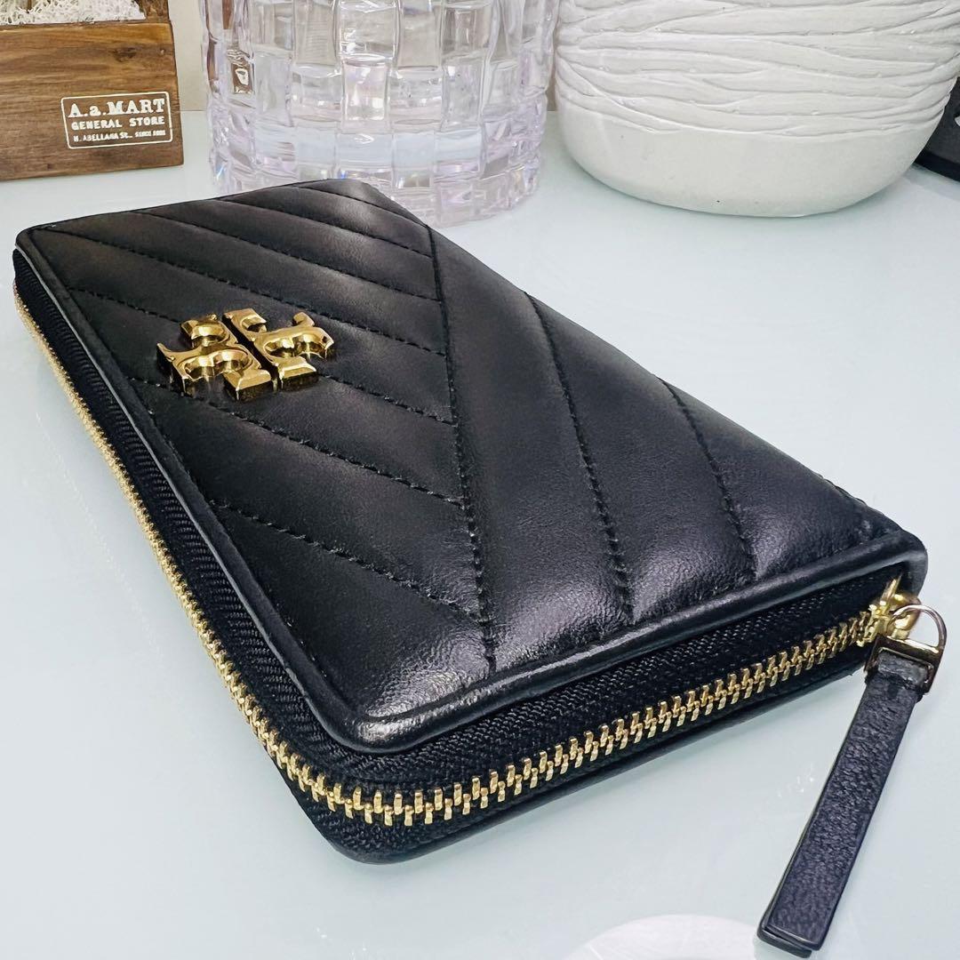 TORY BURCH♡トリーバーチ　長財布　ダブルT ラウンドジップ　黒　レザー