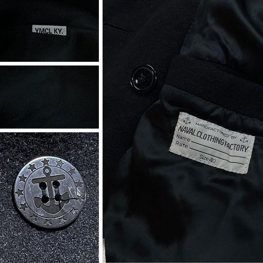 40s　NAVAL CLOTHING FACTORY PEA COAT BLK