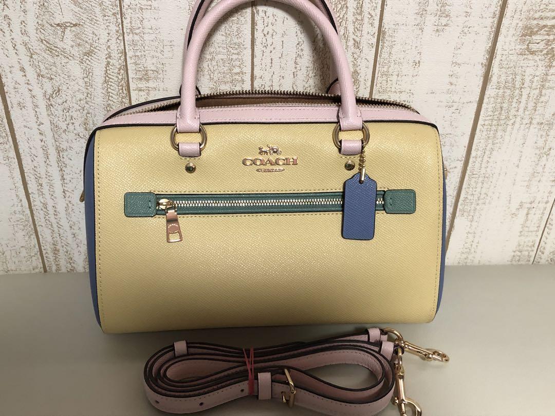 美品☆COACH ローワンサッチェル マルチカラー