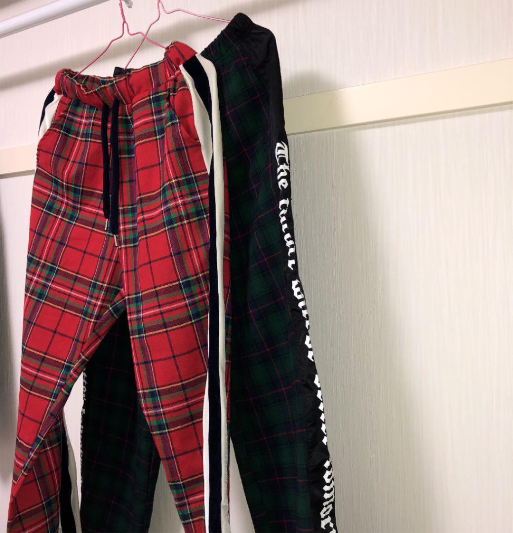 チェックパンツ FXYSr-m78321597859 得価