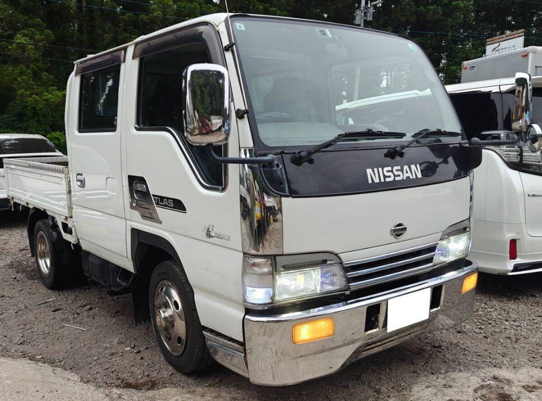 日産アトラスダブルキャブWキャブ★4ナンバー★車検1年付★2トン